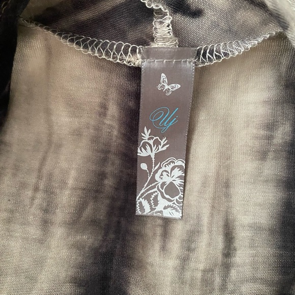 Yj Open Drape Front Cardigan Tie Dye Hi- low very stretchy women’s size Small - Picture 9 of 10